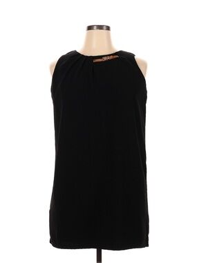 Mango Black Mini Dress with Tan Buckle Detail